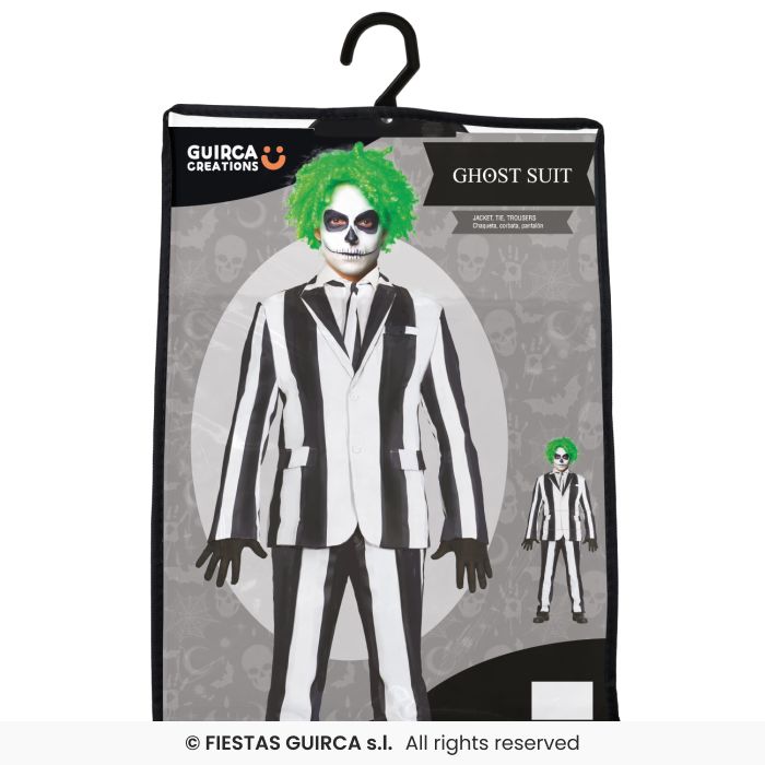 Adults Striped Striped Black & White Skeleton Costume