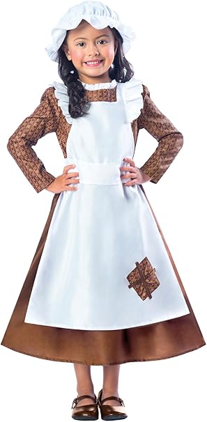 Victorian Girl Brown Dress