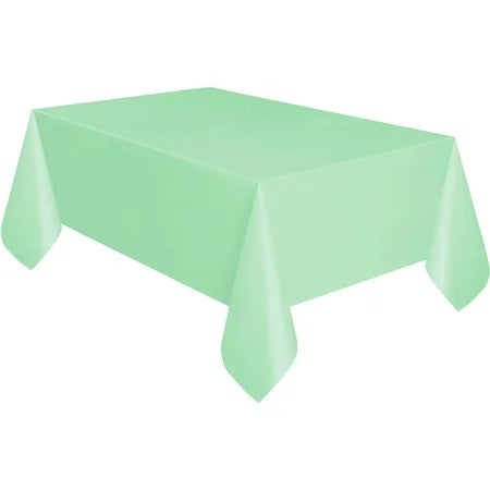 Mint Green Rectangle Plastic Table Cover 54" x 108"