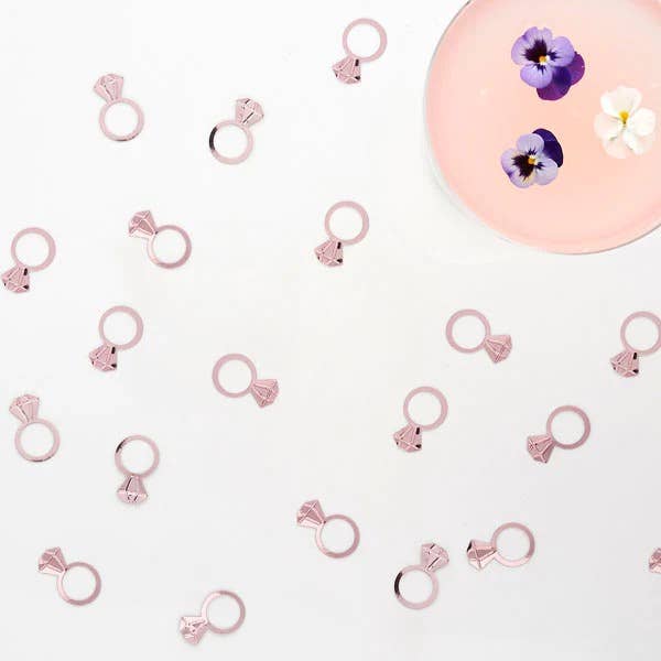 Rose Gold Ring Confetti 14G