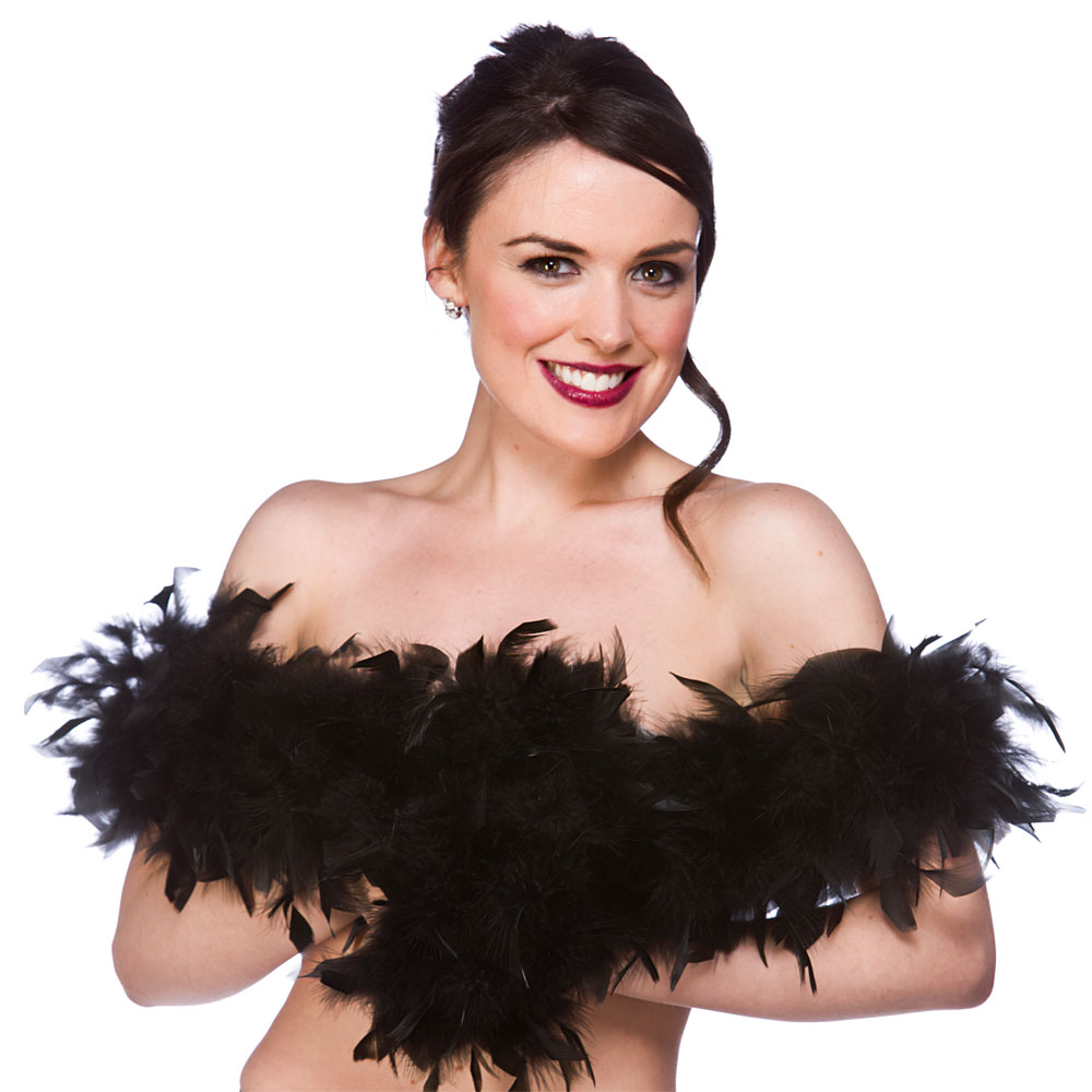 Feather Boa 60gm/1.7m - Black