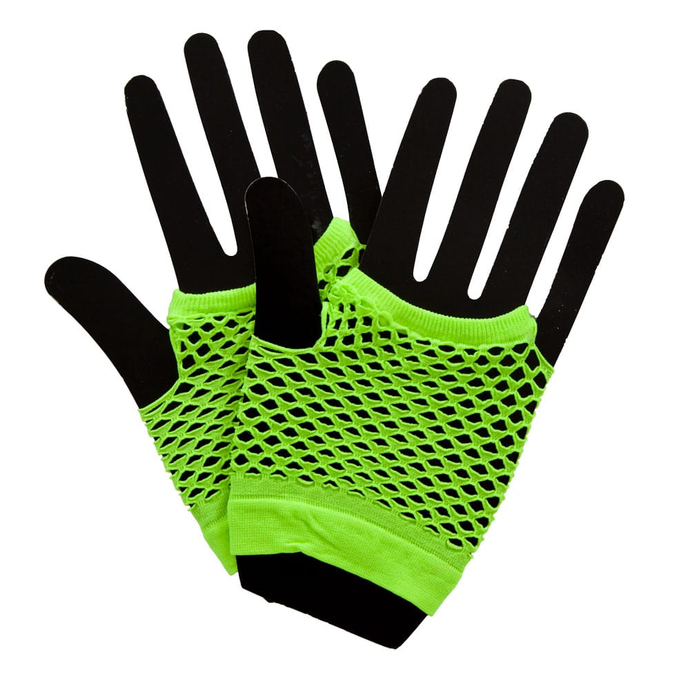 80's Net Gloves (Short) - NEON Green