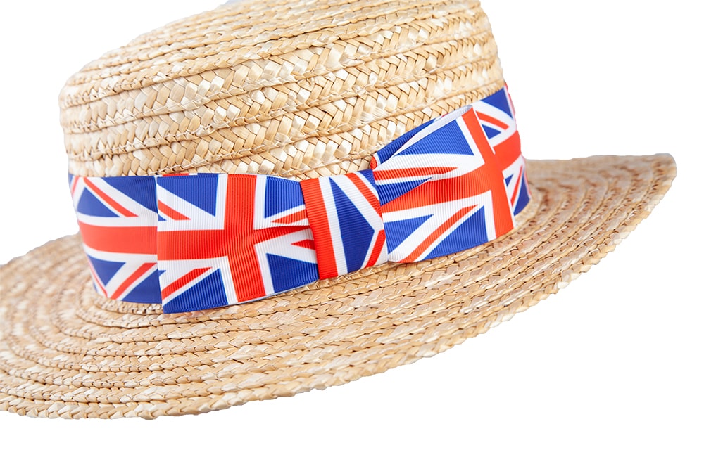 Classic Straw Boater Hat - Union Flag G.B