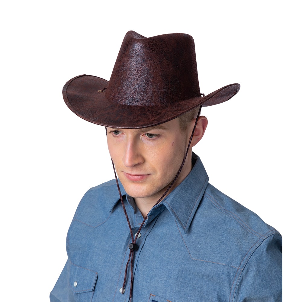 Texan - Aged Faux Brown Leather