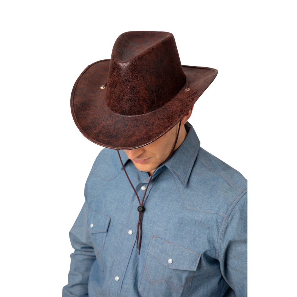 Texan - Aged Faux Brown Leather