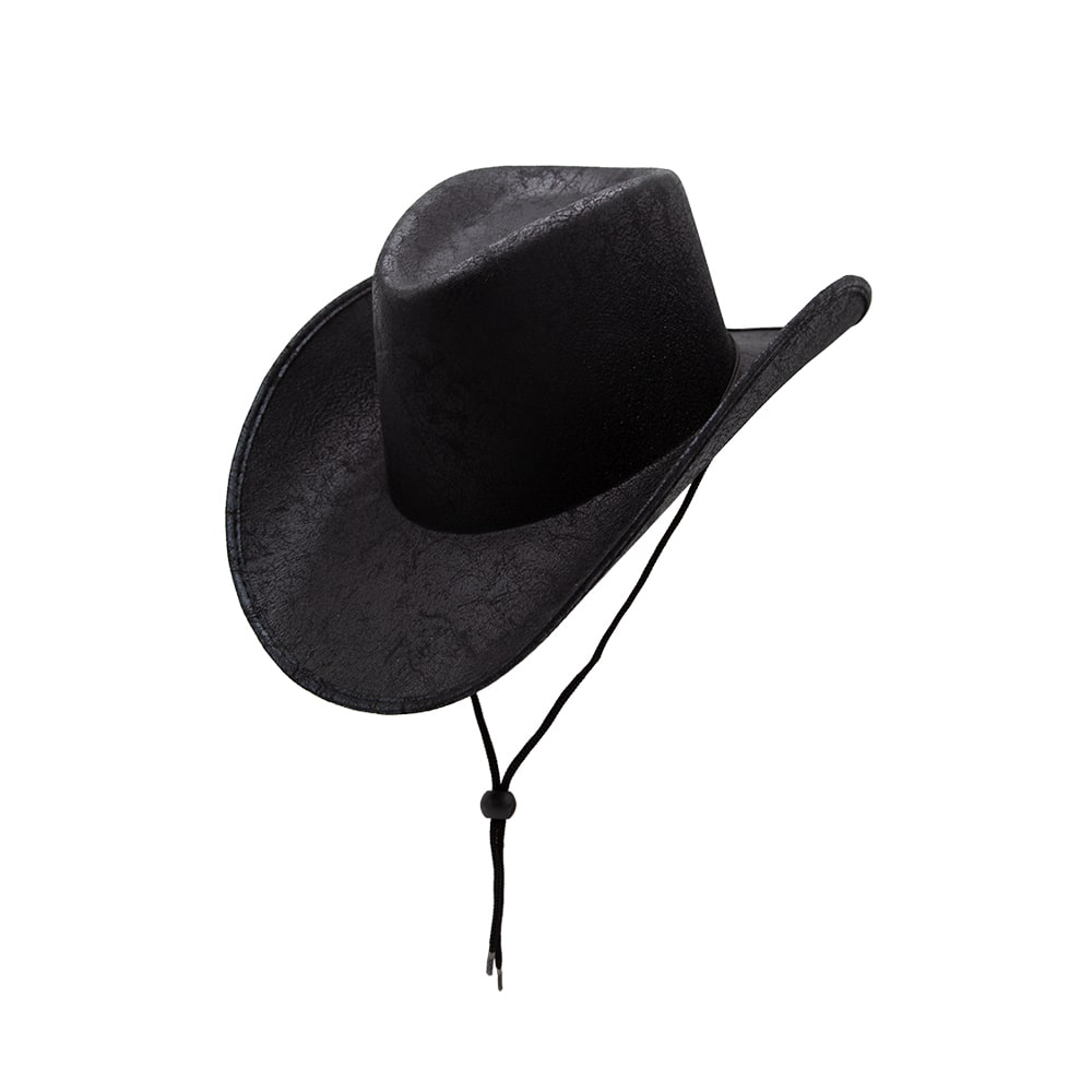 Texan - Faux Aged Leather - Black