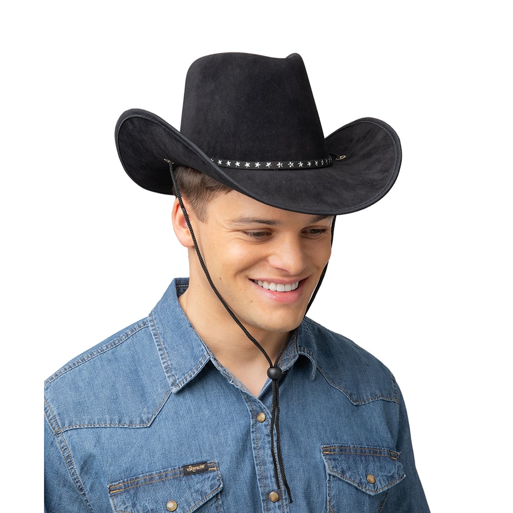 Texan - Black Suede /Stars