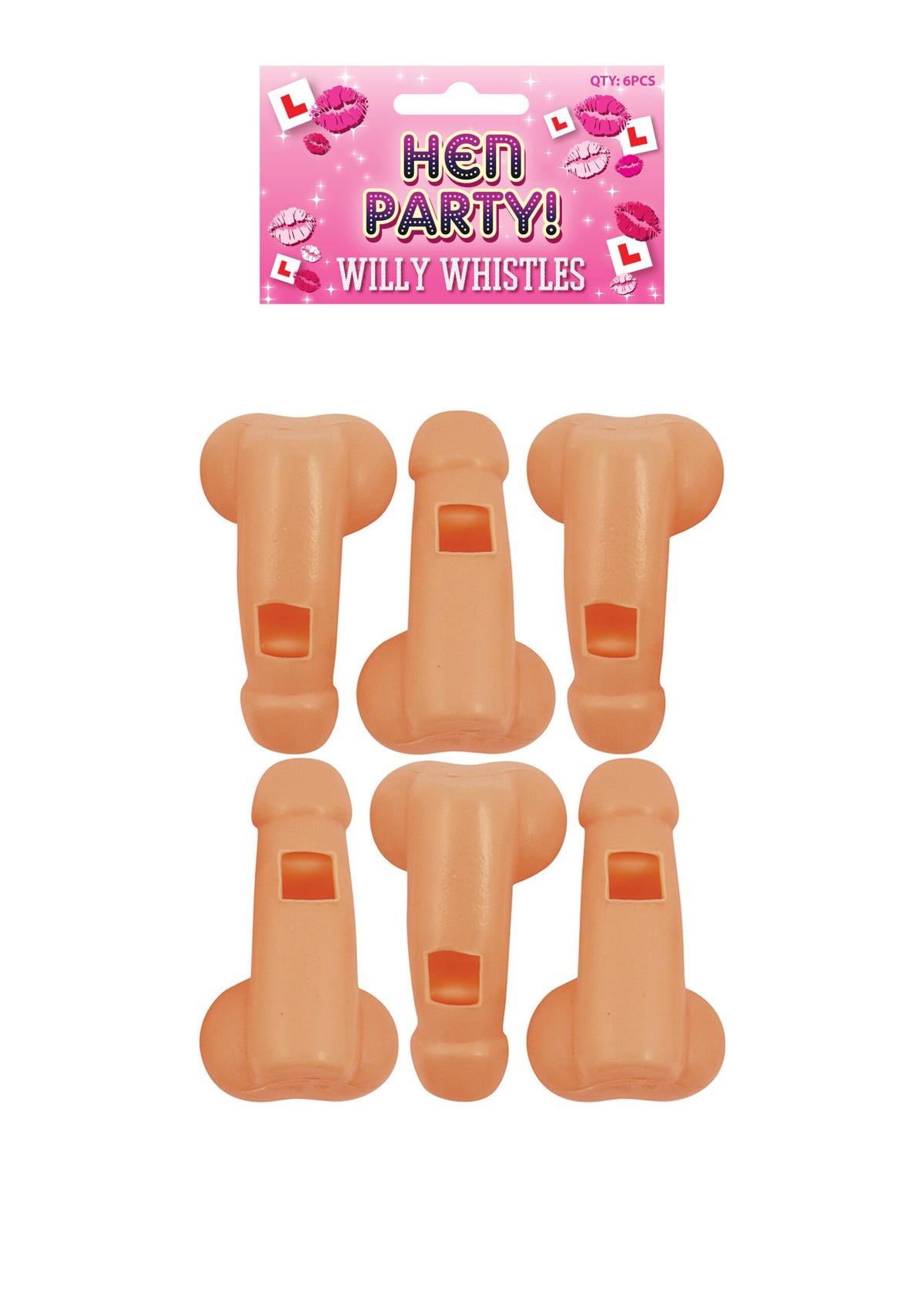 Hen Party Willy Whistles - 6pk