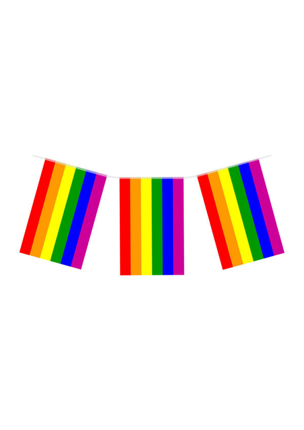 Gay pride LGBTQ+ Rainbow Flag Bunting - 24 Flags Nylon