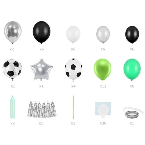 Balloon garland - Football, mix, 150x126cm