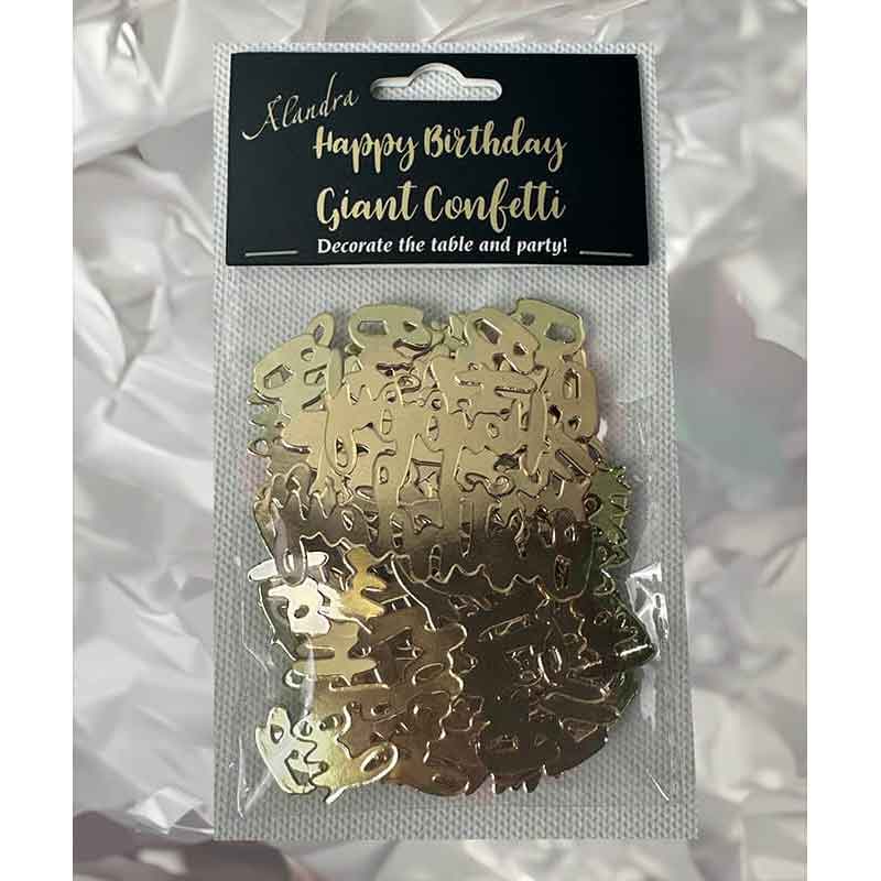 Giant Gold Happy Birthday Confetti