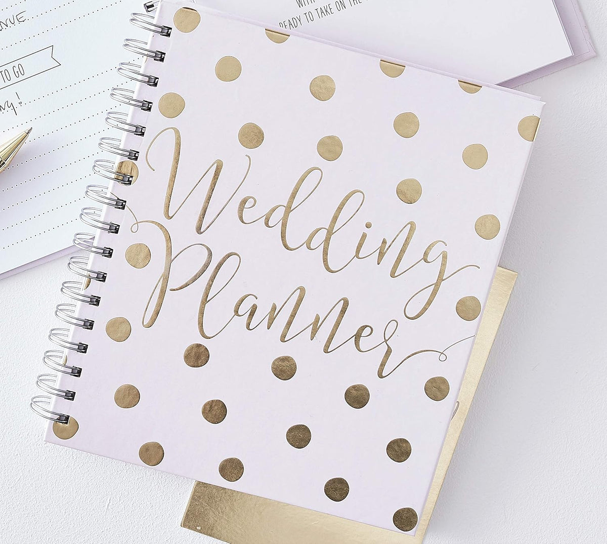 Wedding Planner - Pink and Gold Polka Dot