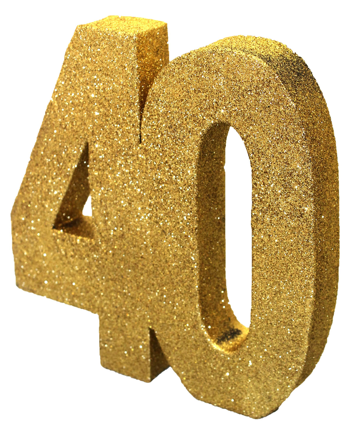 Number 40 Glitter Table Decoration Gold