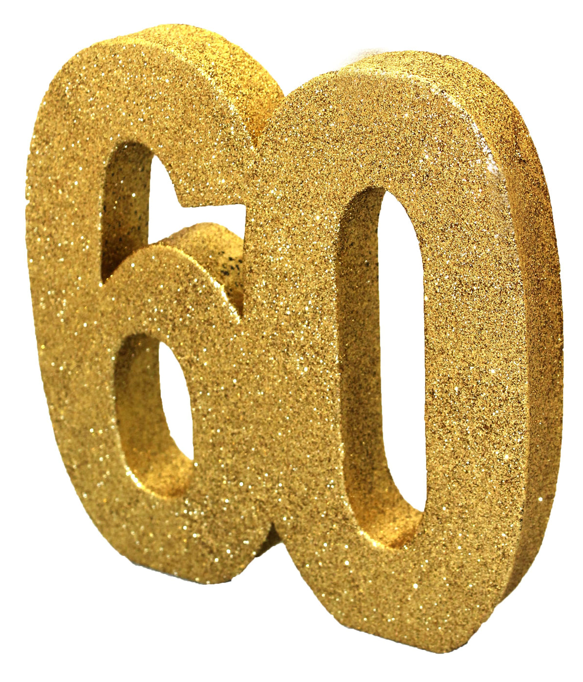 Number 60 Glitter Table Decoration Gold