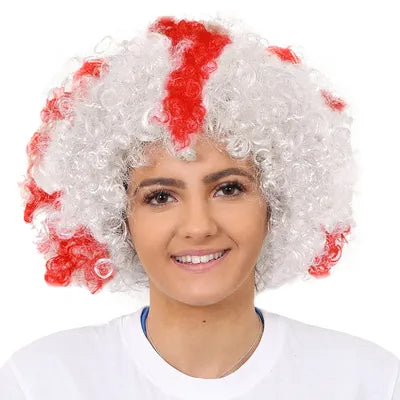 Supporters England Afro Wig