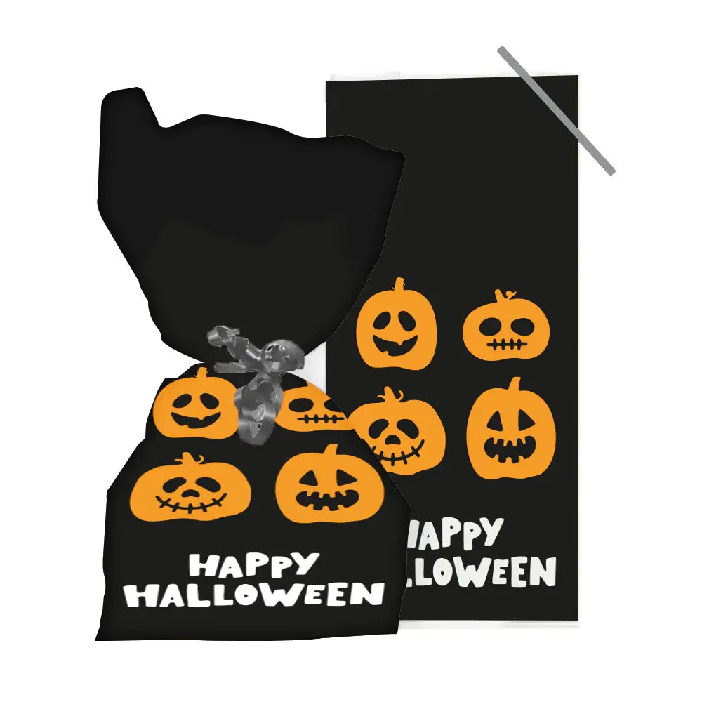 Halloween Pumpkin Cello Treat Bags - 20pk
