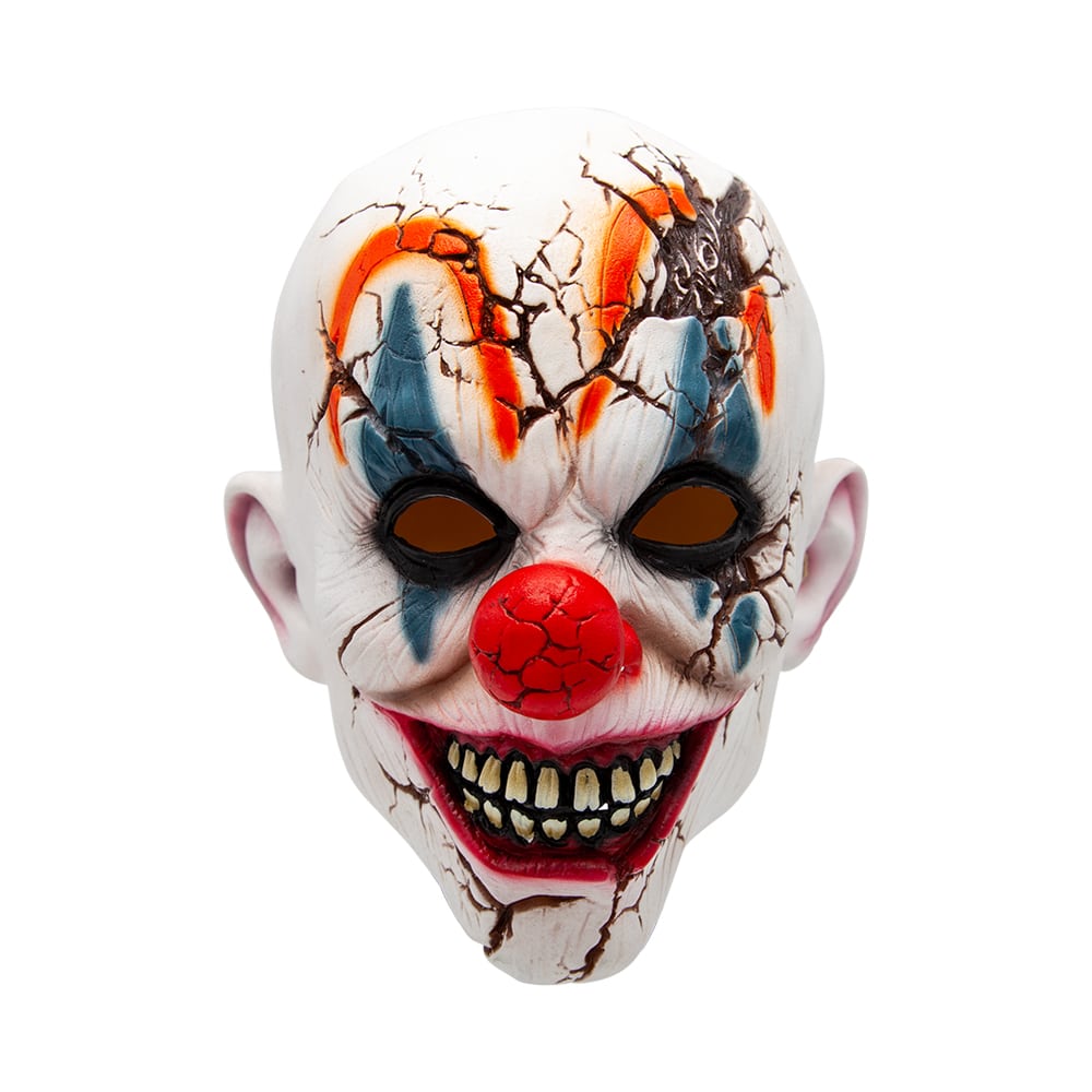 Cracked Head Clown Latex Mask
