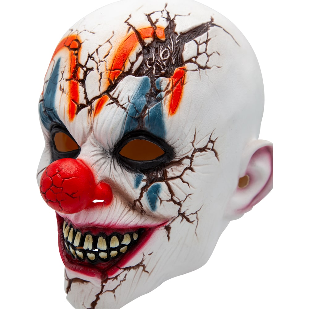 Cracked Head Clown Latex Mask