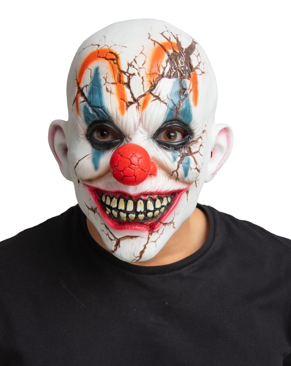 Cracked Head Clown Latex Mask