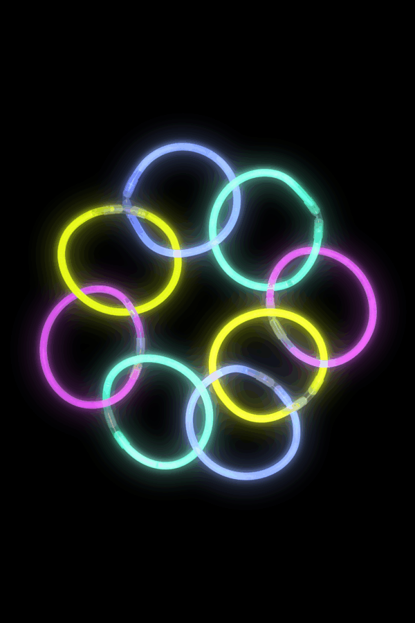 Tube of Glow Bracelets - 12pk (4 Assorted colours)