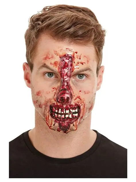 Exposed Nose & Mouth Latex Face Wound