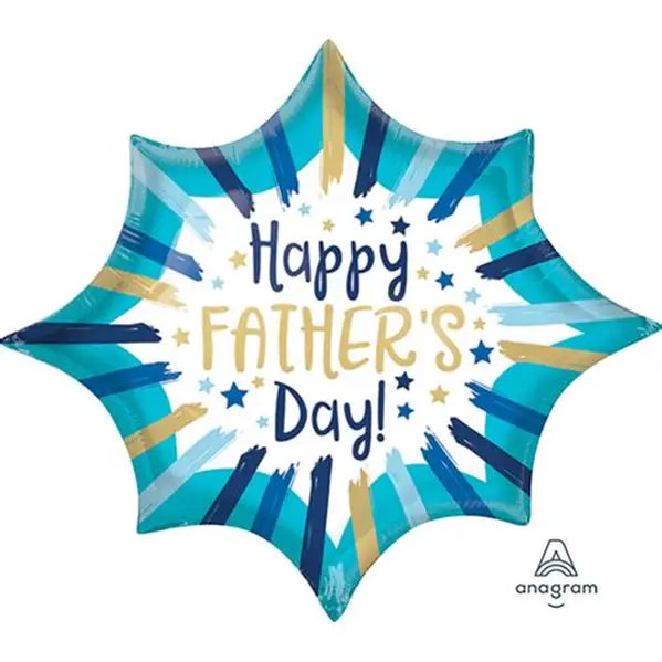 Happy Father's Day Starburst Supershape Foil Balloon