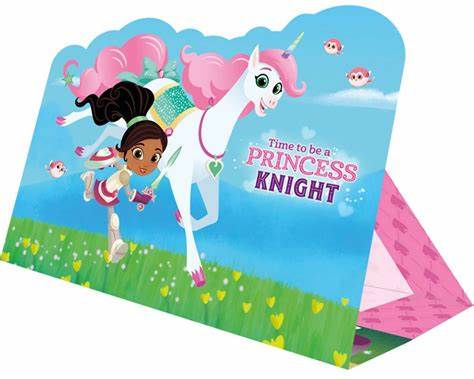 Nella The Princess Night Party Invitations & Envelopes - 8pk