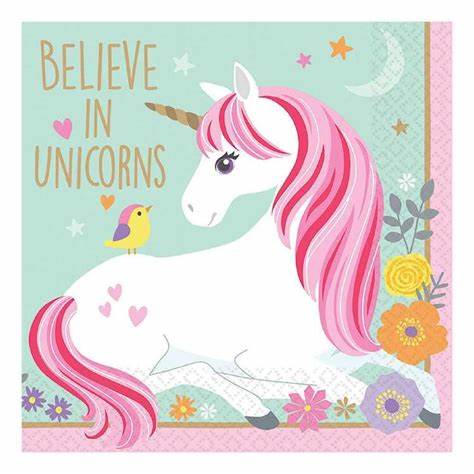 Magical Unicorn Beverage Napkins - 16pk