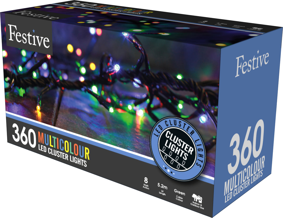 360 Multicolour LED Cluster Lights