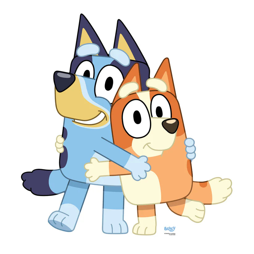Bluey and Bingo Cardboard Cut Out Height 91cm