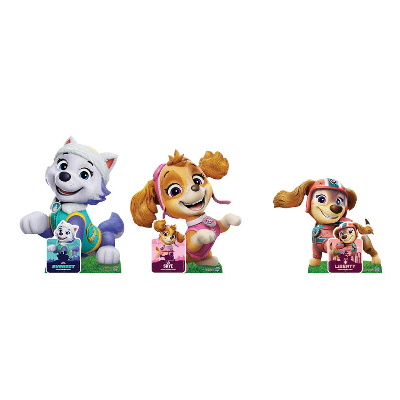 Skye, Liberty and Everest Paw Patrol Multi Pack Bundle Cardboard Cut Outs Height 66cm