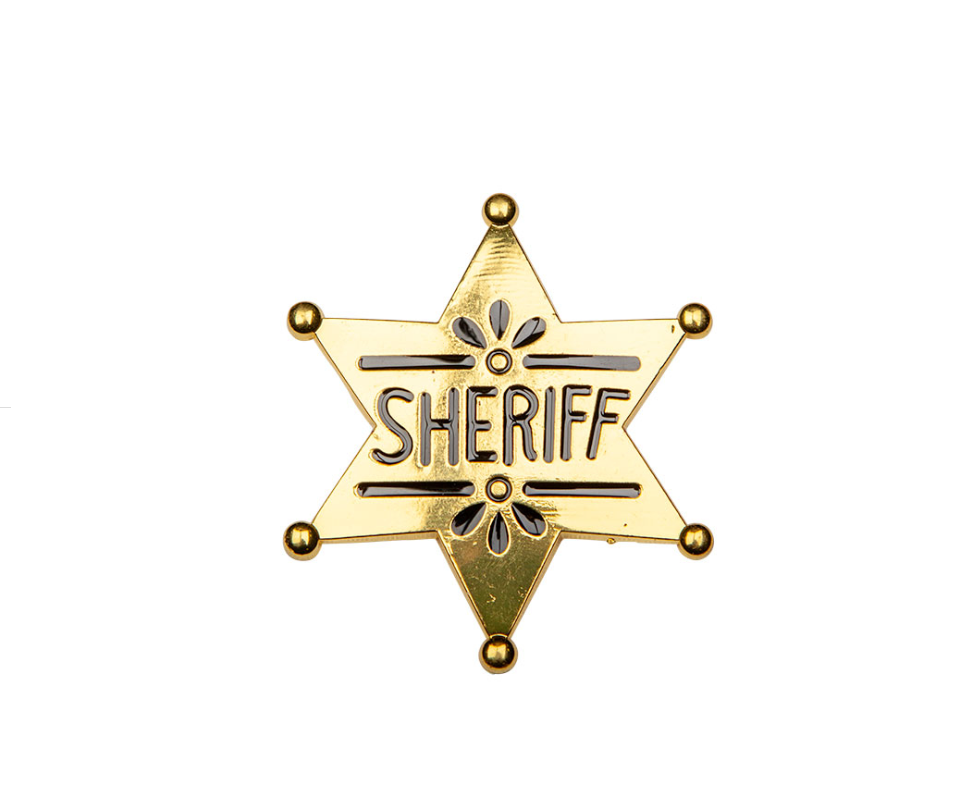 Western Sheriff Badge - Gold