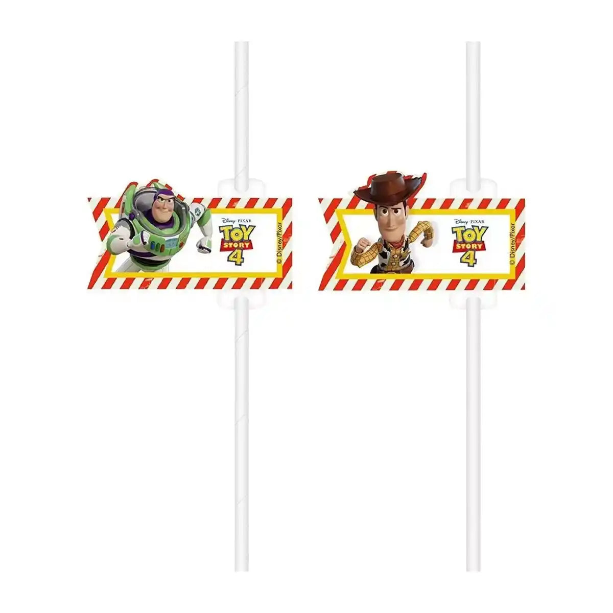 Toy Story 4 Party Paper Straws - 4pk