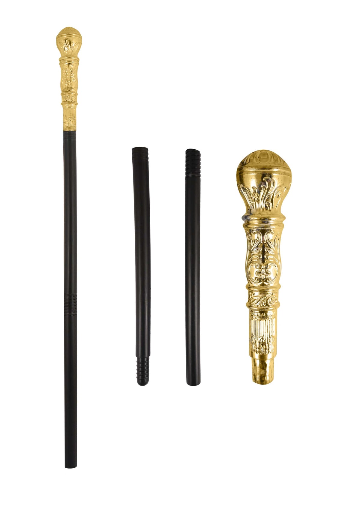 Walking Cane with Gold Topper