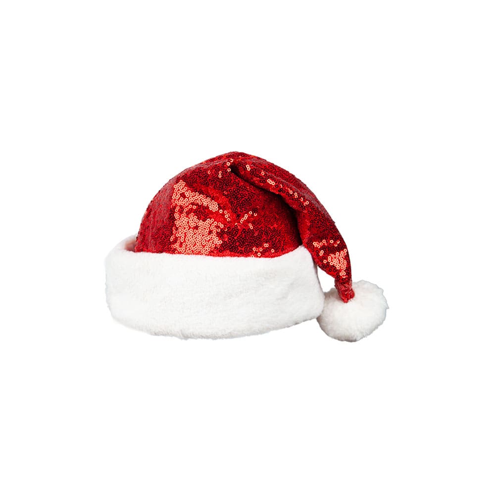 Deluxe Red Sequined Santa Hat