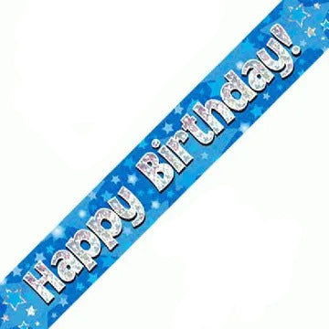 Birthday Blue Sparkle Banners - Various