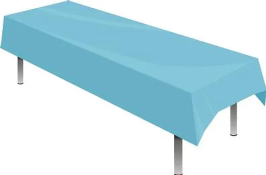 Light Blue Plastic Table Cover - Each