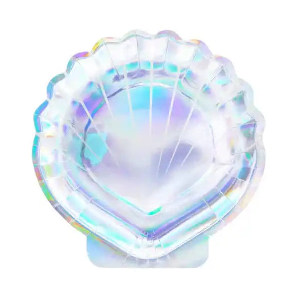 Mermaid Party Plates - Seashell iridescent - 6pk