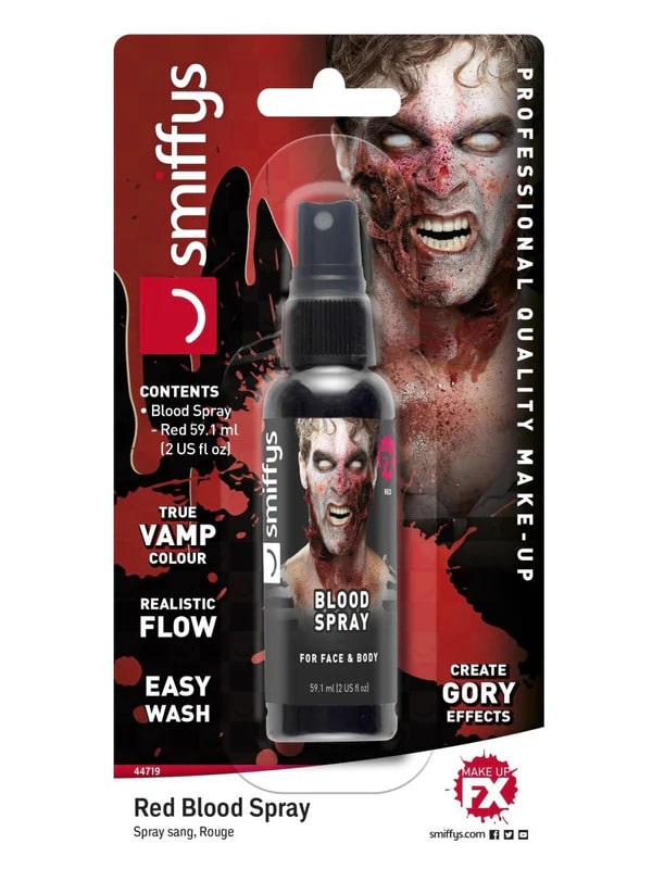 Smiffys Make-Up FX, Fake Red Blood Spray