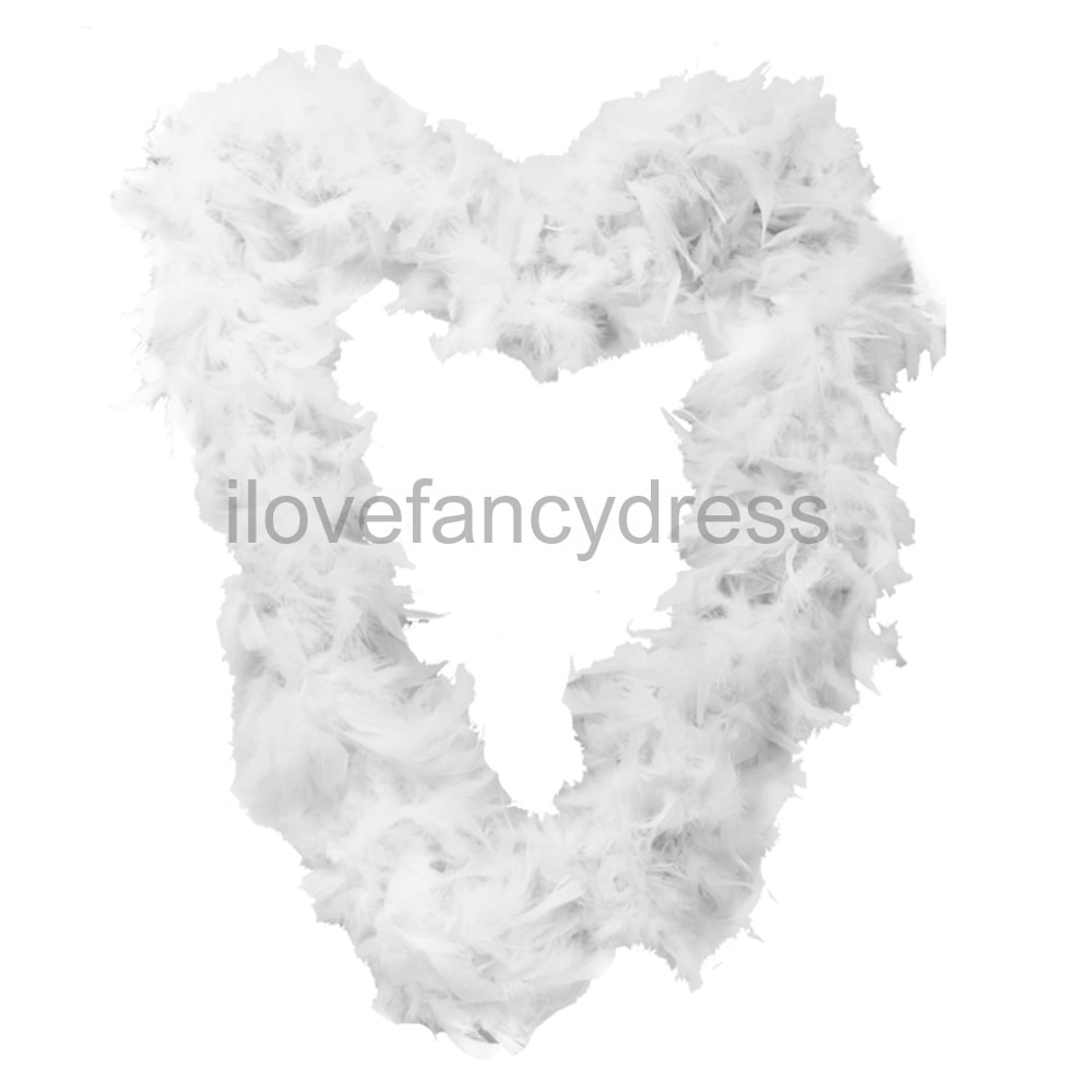 65g Feather Boa - White