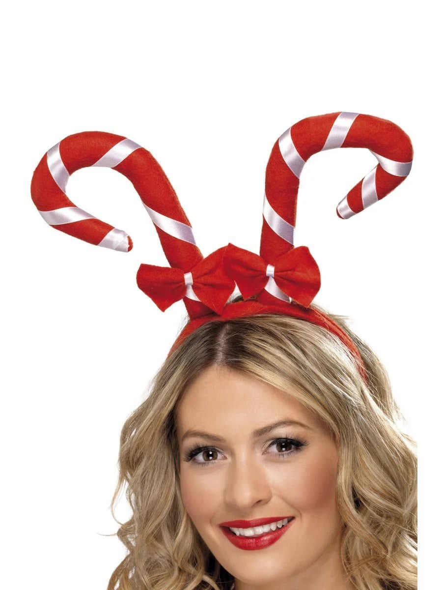 Candy Cane Headband, Red & White