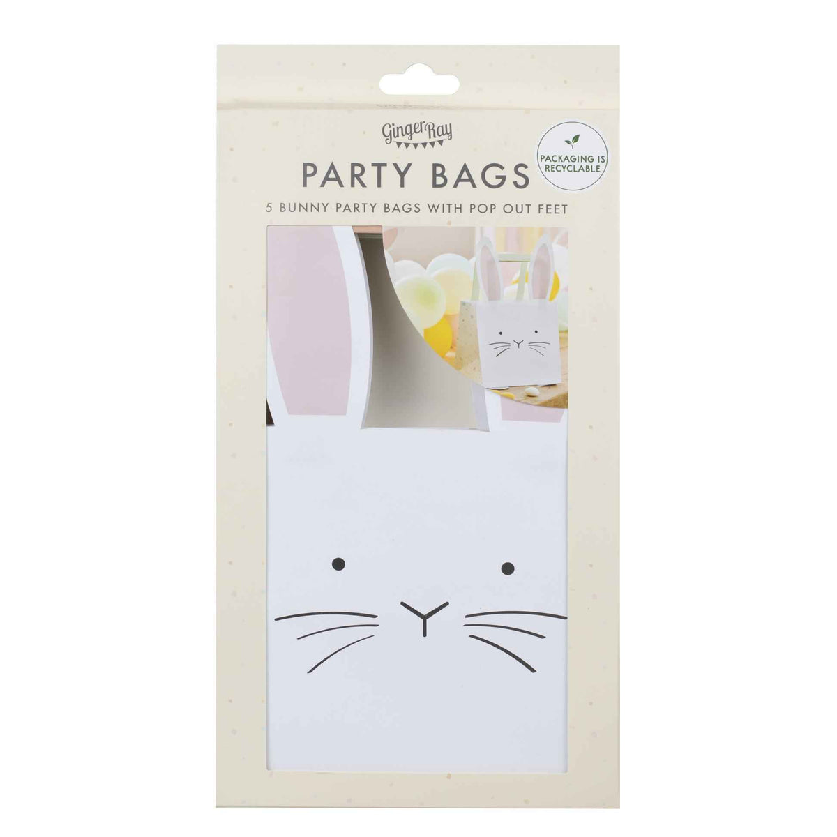 Bunny Easter Party Bags - 5pk