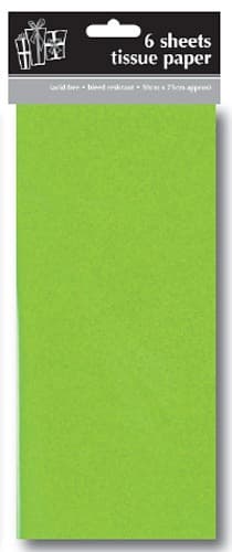 Green Tissue Paper - Acid Free - 6 x Sheets