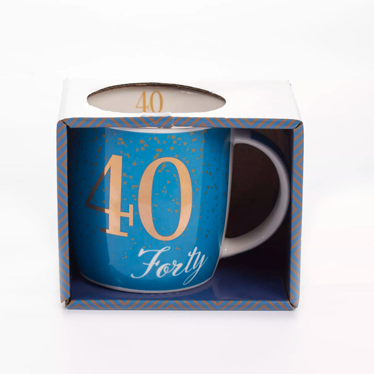 Birthday Mug Age 40 in Blue