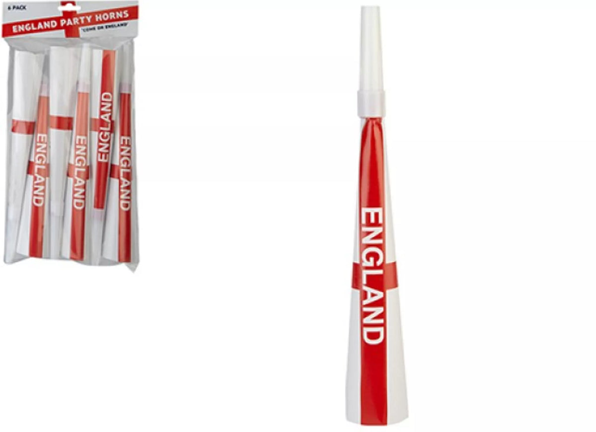 England Party Horns - 6pk
