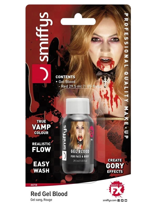 Smiffys Make-Up FX, Red Gel Fake Blood