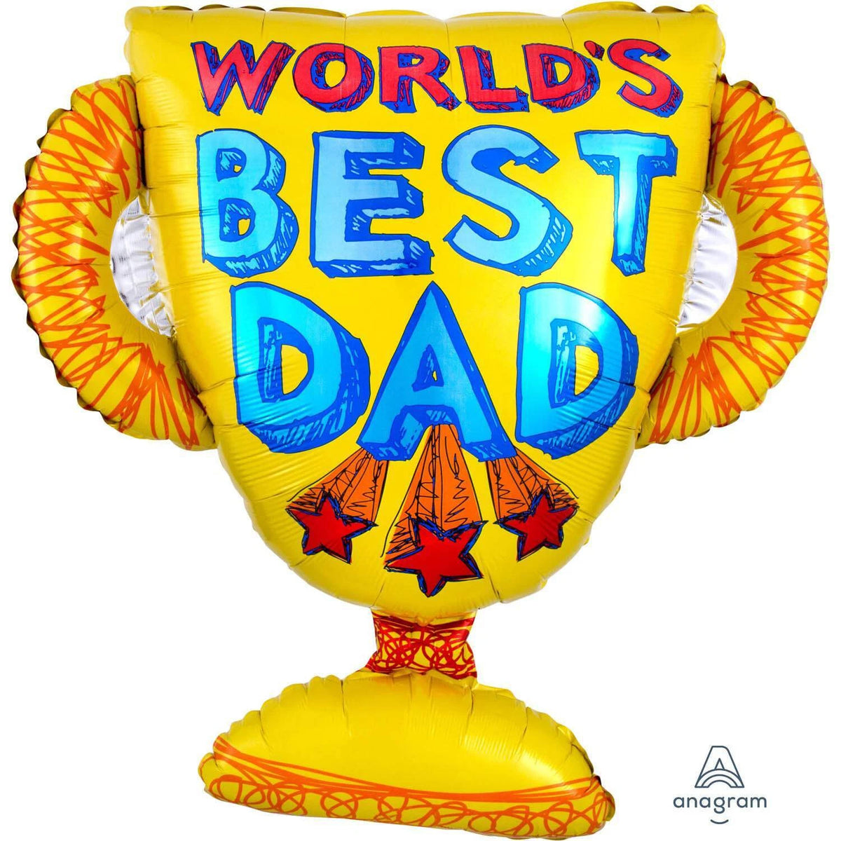 World's Best Dad Trophy Supershape Balloon
