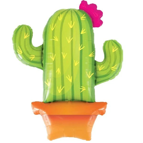 Cactus in Pot Shaped Foil Balloon