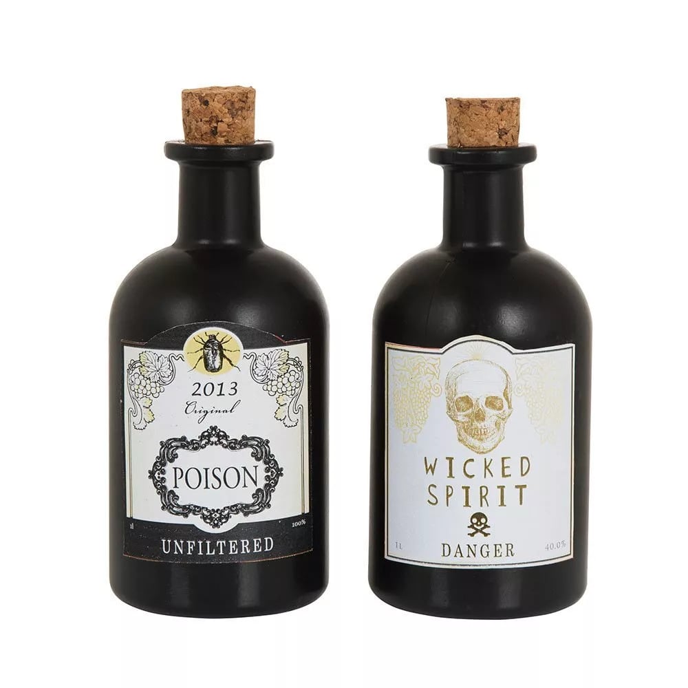 Halloween Prop Poison Bottles 2pk