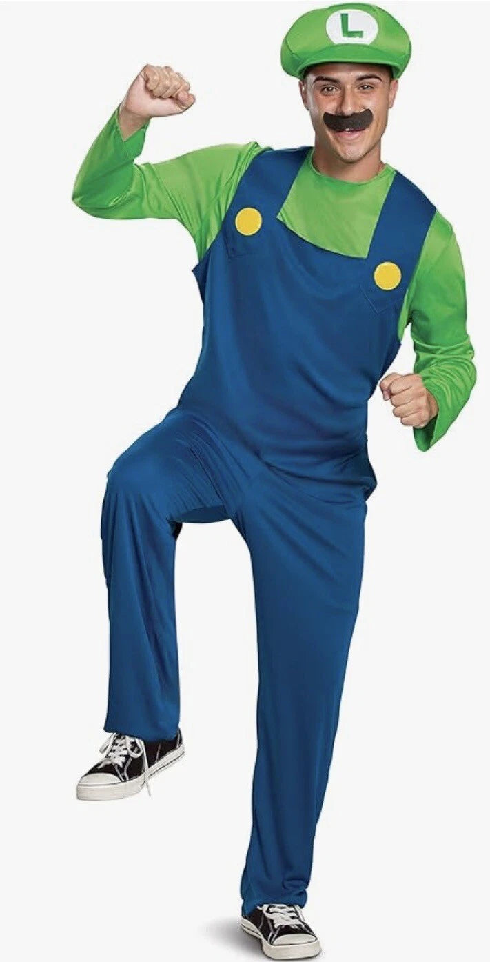 Super Mario Luigi Adults Costume